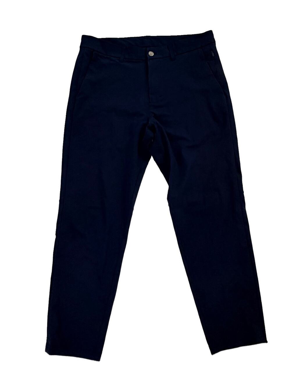 Lululemon Mens Navy Commission Pant Slim Warpstreme 33 x 27 Short